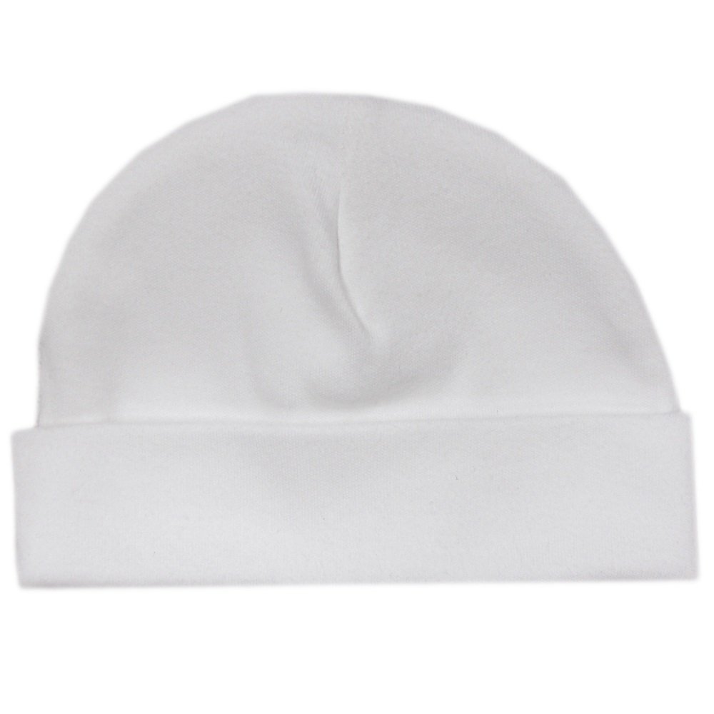 BH1: Baby Plain White Cotton Hat (Newborn) Made in UK BH1: Baby Plain White Cotton Hat (Newborn) Made in UK